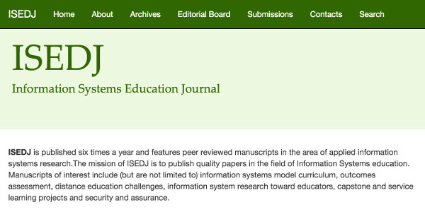 Information Systems Education Journal